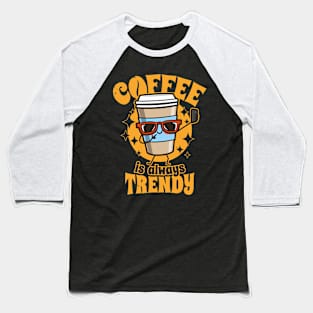 Funny Cute Kawaii Millennial Coffee Taking Selfie Cartoon Meme Baseball T-Shirt